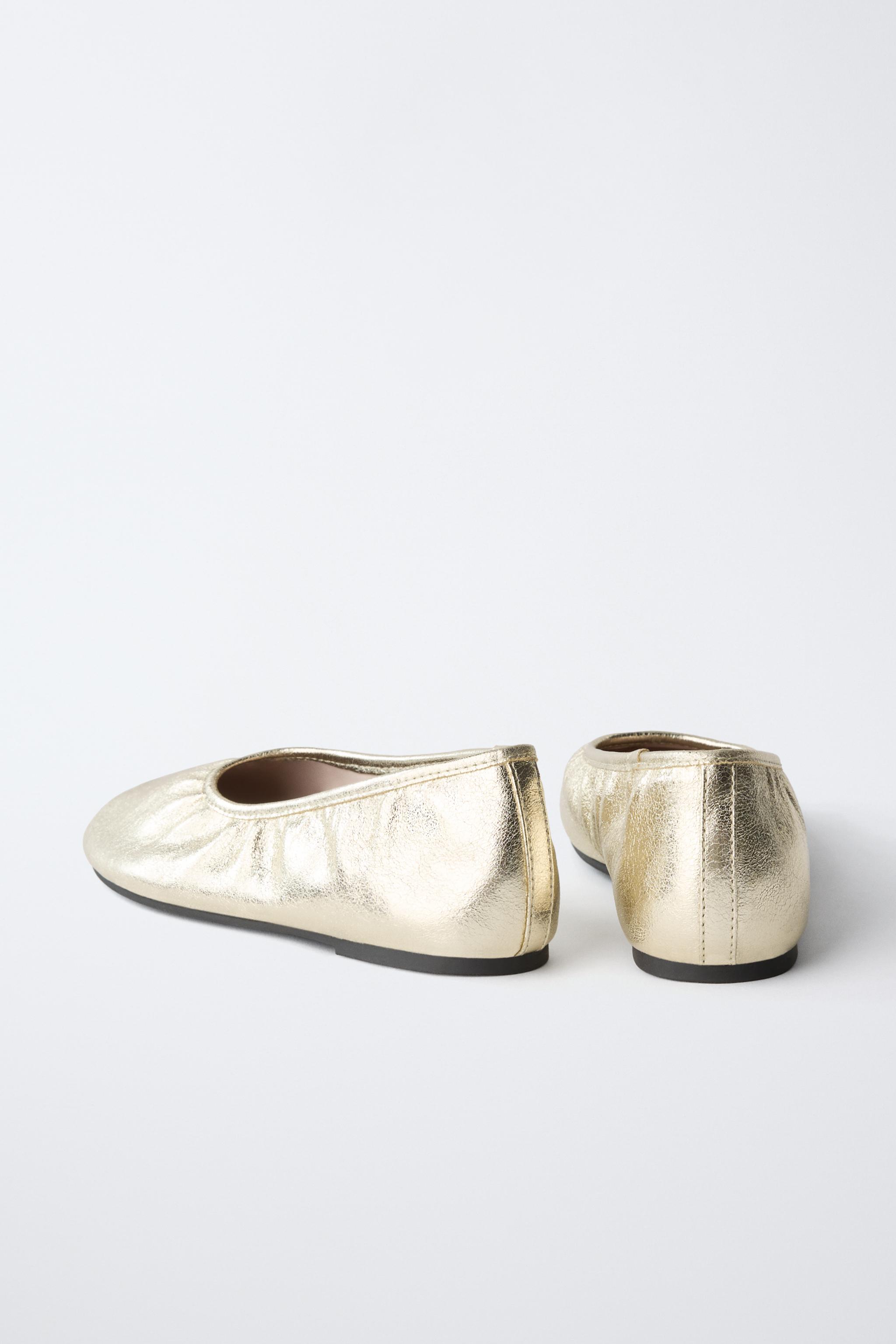 METALLIC BALLET FLATS